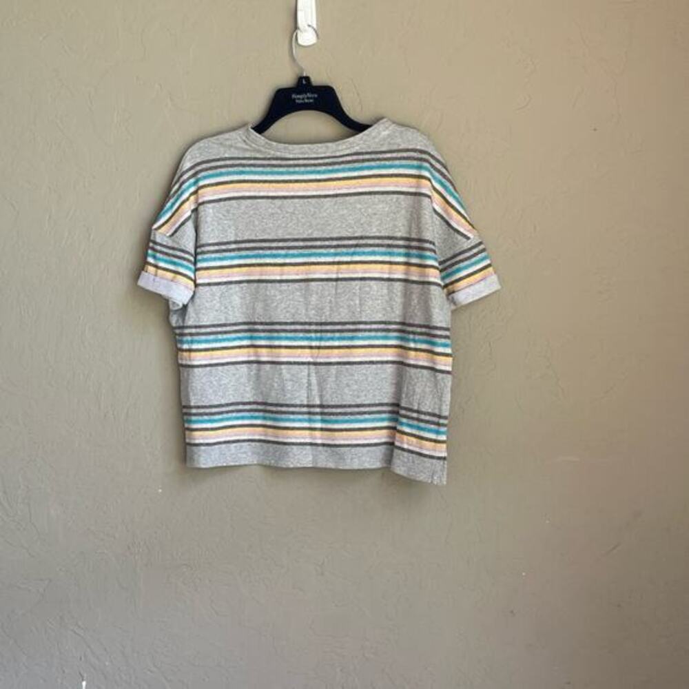 Marc New York Performance crop roll short‎ sleeve top size medium striped - Picture 2 of 6